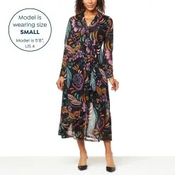 "As Is" IMAN Global Chic Long-Sleeve Printed Mesh Dress -Dresses Shop as is iman global chic long sleeve printed mesh dress d 20220921111914657825467 alt11