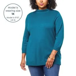 "As Is" IMAN Global Chic Mock-Neck Pullover Sweater -Dresses Shop as is iman global chic mock neck pullover sweater d 2022090114502593822898 alt21