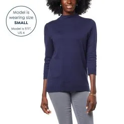 "As Is" IMAN Global Chic Mock-Neck Pullover Sweater -Dresses Shop as is iman global chic mock neck pullover sweater d 20220901145025943822898 alt10