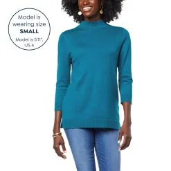 "As Is" IMAN Global Chic Mock-Neck Pullover Sweater -Dresses Shop as is iman global chic mock neck pullover sweater d 2022090114503957822898 alt12