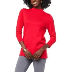 "As Is" IMAN Global Chic Mock-Neck Pullover Sweater