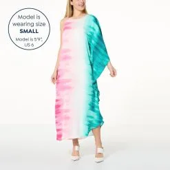 "As Is" IMAN Global Chic One-Shoulder Flutter Sleeve Maxi Dress -Dresses Shop as is iman global chic one shoulder flutter sleeve maxi d 20230307164047787841972 alt10