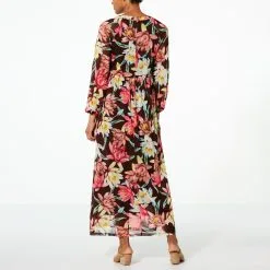 "As Is" IMAN Global Chic Printed Mesh Dress -Dresses Shop as is iman global chic printed mesh dress d 2023020808423741838412 alt1