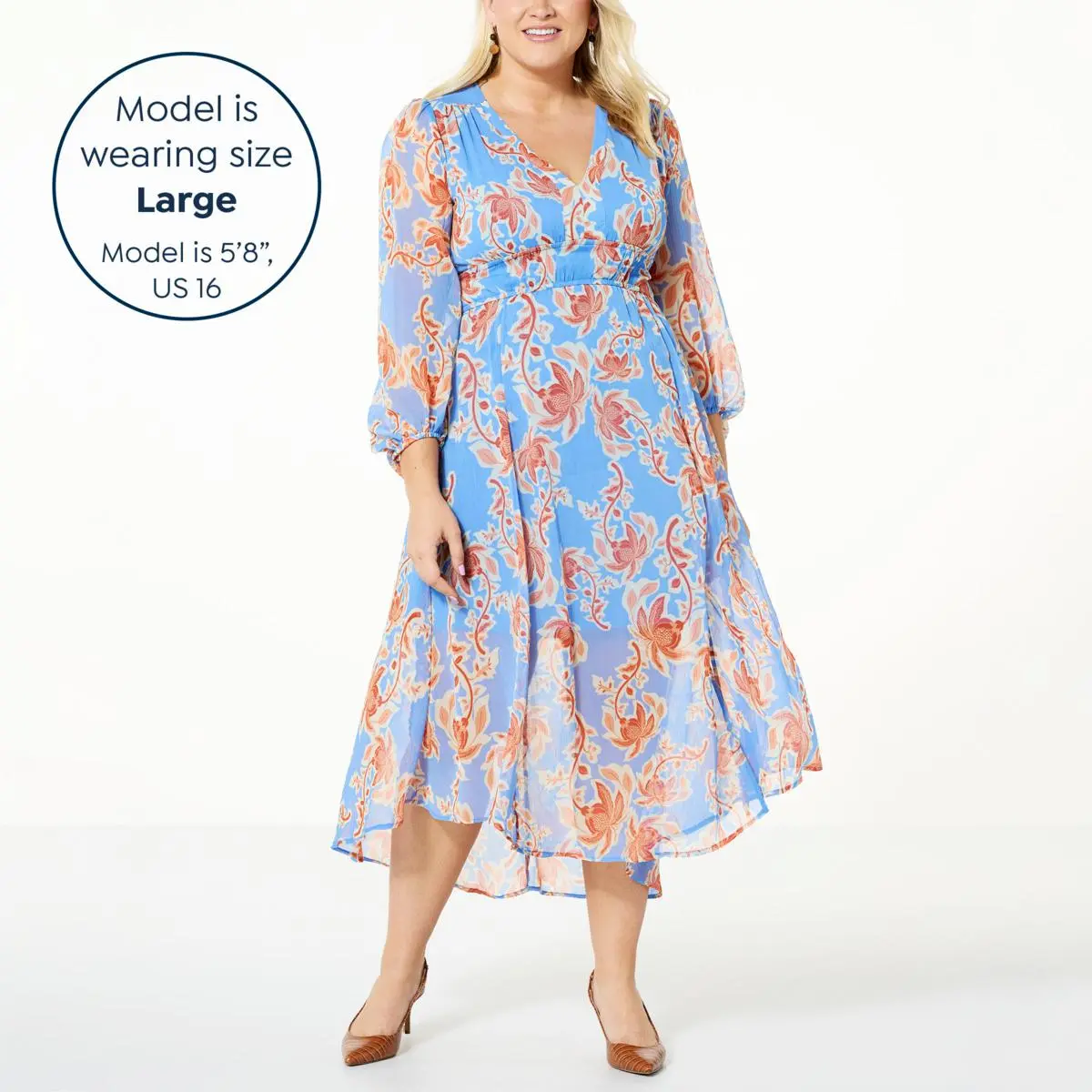 "As Is" Jessica Simpson Bonita Chiffon Dress 6 "As Is" Jessica Simpson Bonita Chiffon Dress - Image 4