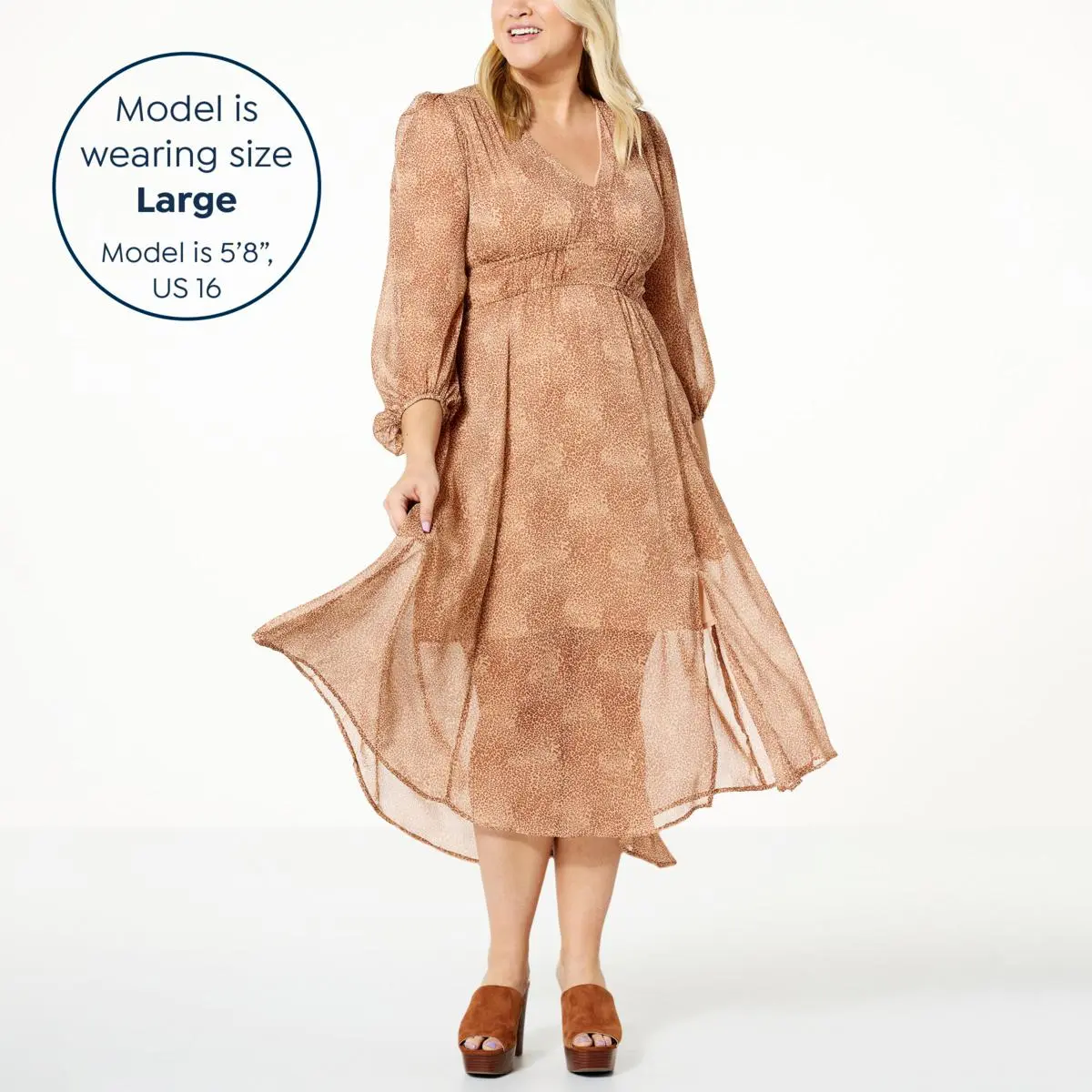 "As Is" Jessica Simpson Bonita Chiffon Dress 7 "As Is" Jessica Simpson Bonita Chiffon Dress - Image 5