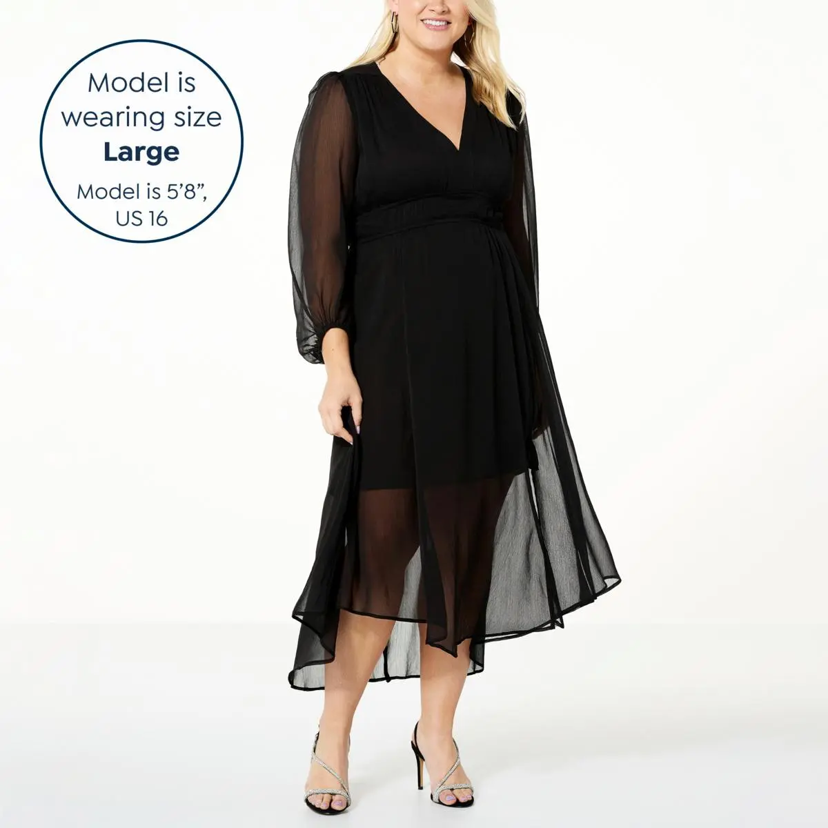 "As Is" Jessica Simpson Bonita Chiffon Dress 4 "As Is" Jessica Simpson Bonita Chiffon Dress - Image 2