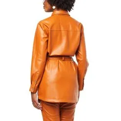 "As Is" Jessica Simpson Paula Faux Leather Shacket -Dresses Shop as is jessica simpson paula faux leather shacket d 20220909163511983824179 alt1