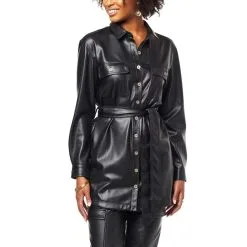 "As Is" Jessica Simpson Paula Faux Leather Shacket
