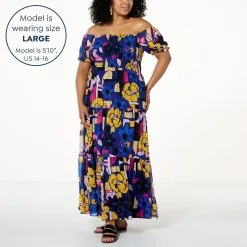 "As Is" Kathy Ireland® Fashion 360 Off The Shoulder Tiered Maxi Dress 10 "As Is" Kathy Ireland® Fashion 360 Off The Shoulder Tiered Maxi Dress -Dresses Shop as is kathy ireland fashion 360 off the shoulder tiered d 20230425130607067846808 alt21