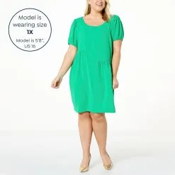 "As Is" Nina Leonard Textured Wave Bubble-Sleeve Dress 8 "As Is" Nina Leonard Textured Wave Bubble-Sleeve Dress -Dresses Shop as is nina leonard textured wave bubble sleeve dress d 2023030716221527841912 alt22