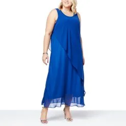 "As Is" Shavonne Dorsey Tiered Maxi Dress With Chiffon Overlay -Dresses Shop as is shavonne dorsey tiered maxi dress with chiffon ov d 2022062108465437812919 alt20