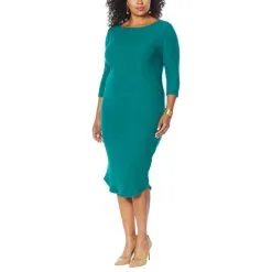 "As Is" Skinnygirl 3/4-Sleeve Sweater Knit Midi Dress 6 "As Is" Skinnygirl 3/4-Sleeve Sweater Knit Midi Dress -Dresses Shop as is skinnygirl 34 sleeve sweater knit midi dress d 2021102810303271791535 alt20