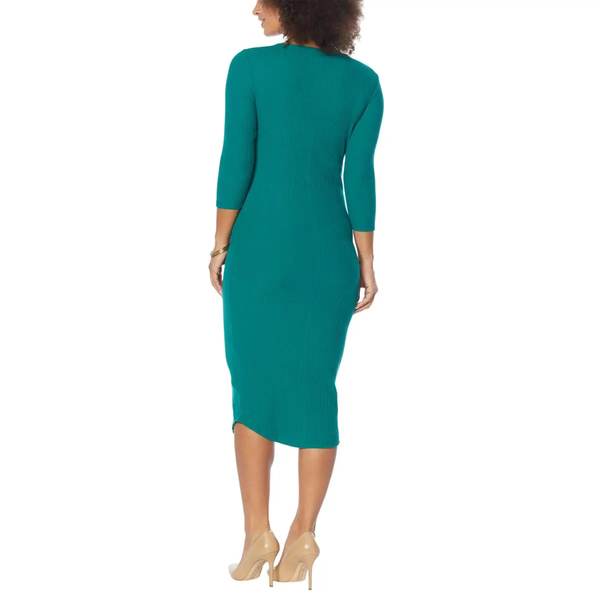 "As Is" Skinnygirl 3/4-Sleeve Sweater Knit Midi Dress 5 "As Is" Skinnygirl 3/4-Sleeve Sweater Knit Midi Dress - Image 3