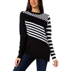 "As Is" Victor Glemaud Asymmetric Mixed Yarn Sweater