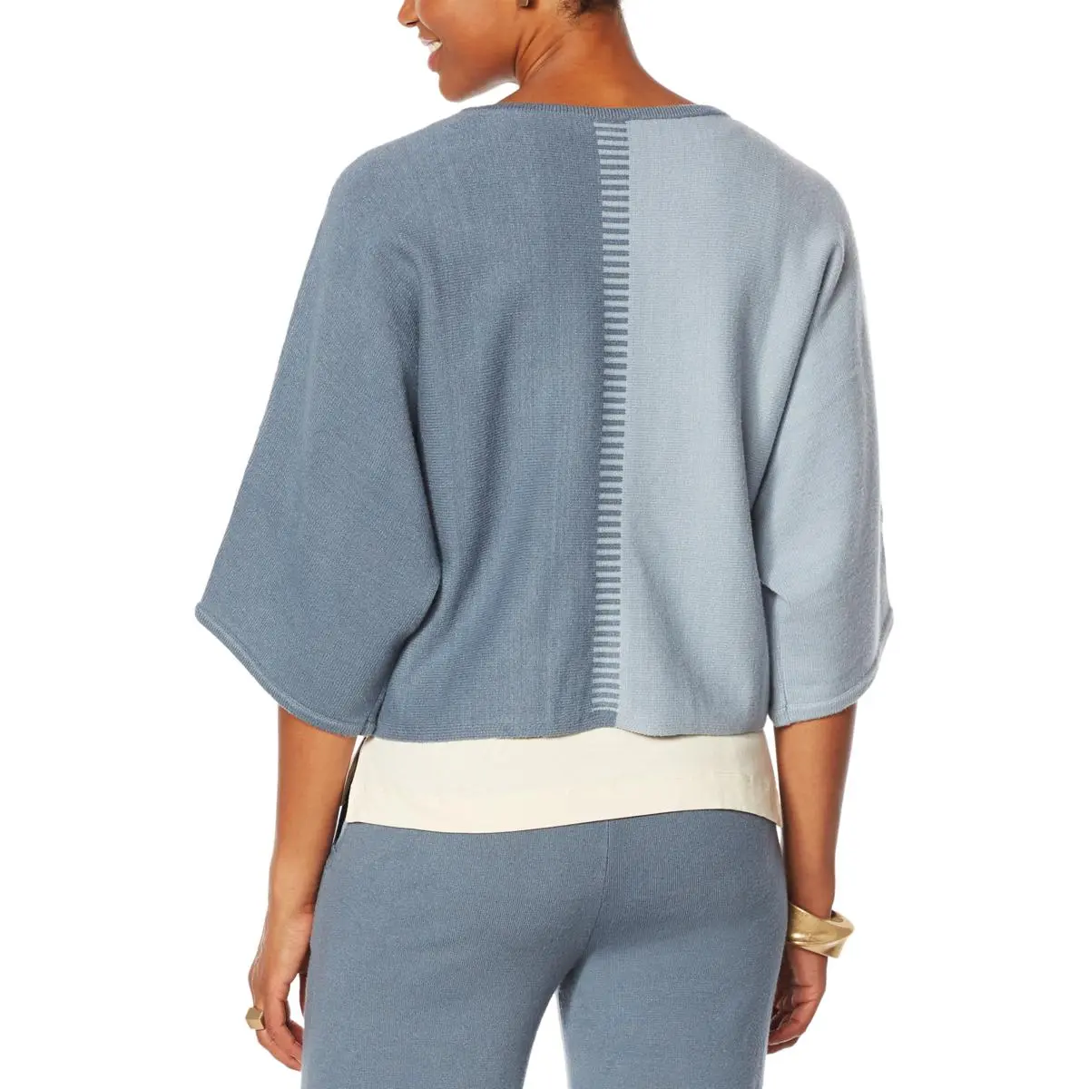 "As Is" WynneLayers Colorblocked Intarsia Knit Popover Sweater 5 "As Is" WynneLayers Colorblocked Intarsia Knit Popover Sweater - Image 3