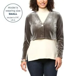 "As Is" WynneLayers Cropped Velvet Cardigan 15 "As Is" WynneLayers Cropped Velvet Cardigan -Dresses Shop as is wynnelayers cropped velvet cardigan d 20221102123412833830765 alt11