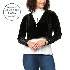 "As Is" WynneLayers Cropped Velvet Cardigan 17 "As Is" WynneLayers Cropped Velvet Cardigan -Dresses Shop as is wynnelayers cropped velvet cardigan d 2022110212341303830765 alt10