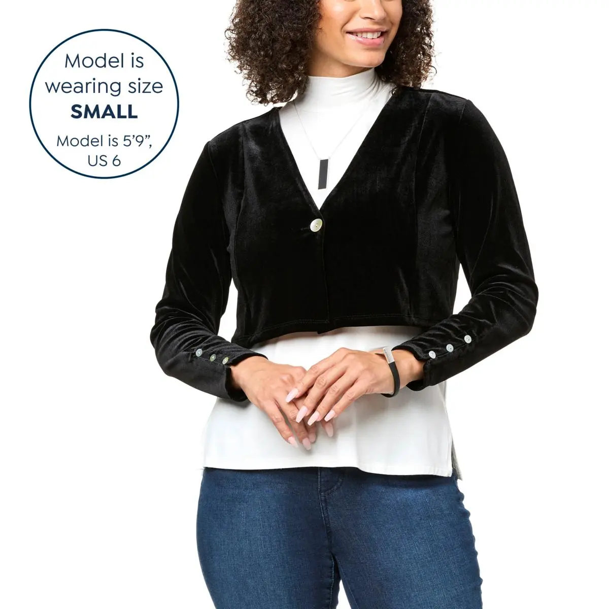 "As Is" WynneLayers Cropped Velvet Cardigan 10 "As Is" WynneLayers Cropped Velvet Cardigan - Image 8