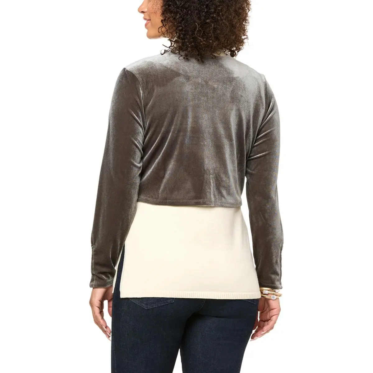 "As Is" WynneLayers Cropped Velvet Cardigan 9 "As Is" WynneLayers Cropped Velvet Cardigan - Image 7