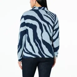 "As Is" WynneLayers Double Knit Jacquard Button-Front Sweater Jacket -Dresses Shop as is wynnelayers double knit jacquard button front swe d 20230307155826657838508 alt1