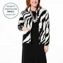 "As Is" WynneLayers Double Knit Jacquard Button-Front Sweater Jacket -Dresses Shop as is wynnelayers double knit jacquard button front swe d 2023030715583086838508 alt11