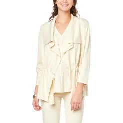 "As Is" WynneLayers Drape Front Sweater Knit Cardigan