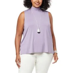 "As Is" WynneLayers Mock-Neck Viscose Sleeveless Top
