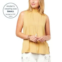 "As Is" WynneLayers Mock-Neck Viscose Sleeveless Top -Dresses Shop as is wynnelayers mock neck viscose sleeveless top d 20220822110019818515 alt13