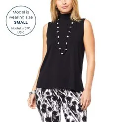 "As Is" WynneLayers Mock-Neck Viscose Sleeveless Top -Dresses Shop as is wynnelayers mock neck viscose sleeveless top d 20220822110021627818515 alt14