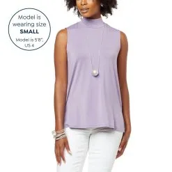 "As Is" WynneLayers Mock-Neck Viscose Sleeveless Top -Dresses Shop as is wynnelayers mock neck viscose sleeveless top d 20220822110025607818515 alt15