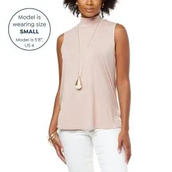 "As Is" WynneLayers Mock-Neck Viscose Sleeveless Top -Dresses Shop as is wynnelayers mock neck viscose sleeveless top d 2022082211002949818515 alt16