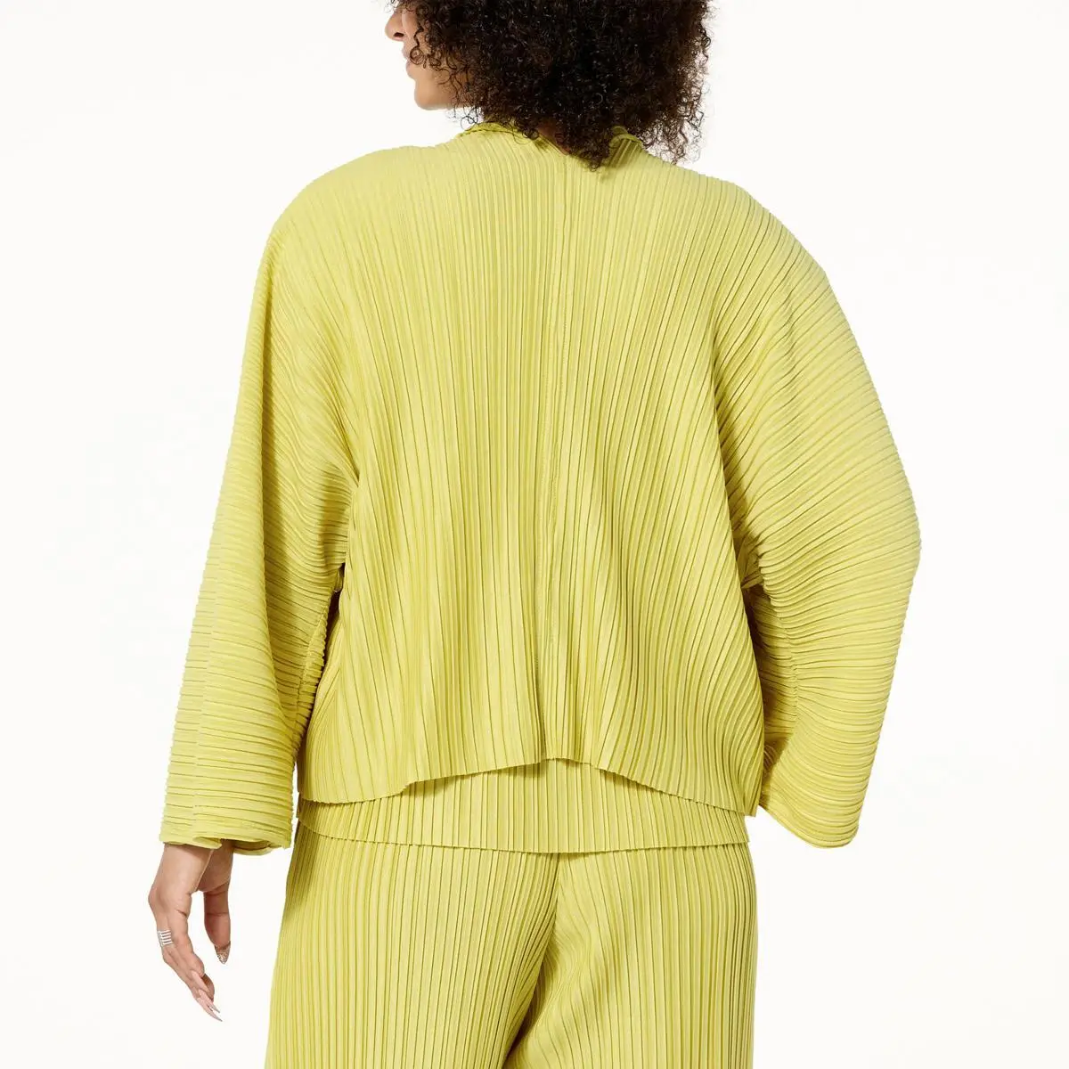 "As Is" WynneLayers Plisse Knit Kimono Shrug 4 "As Is" WynneLayers Plisse Knit Kimono Shrug - Image 2