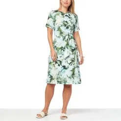 "As Is" WynneLayers Printed Matte Jersey Dress