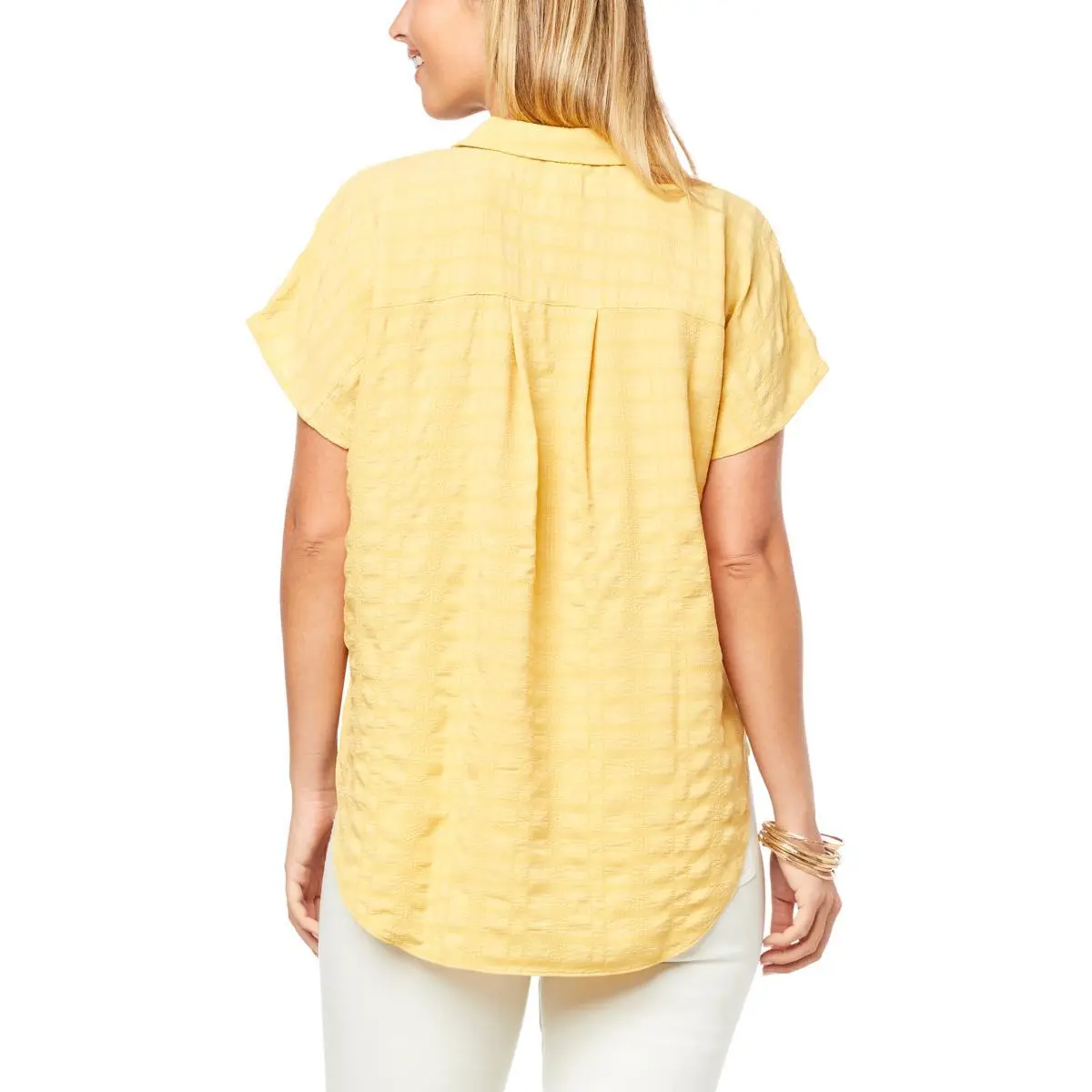 "As Is" WynneLayers Pucker Plaid Button-Front Shirt 5 "As Is" WynneLayers Pucker Plaid Button-Front Shirt - Image 3