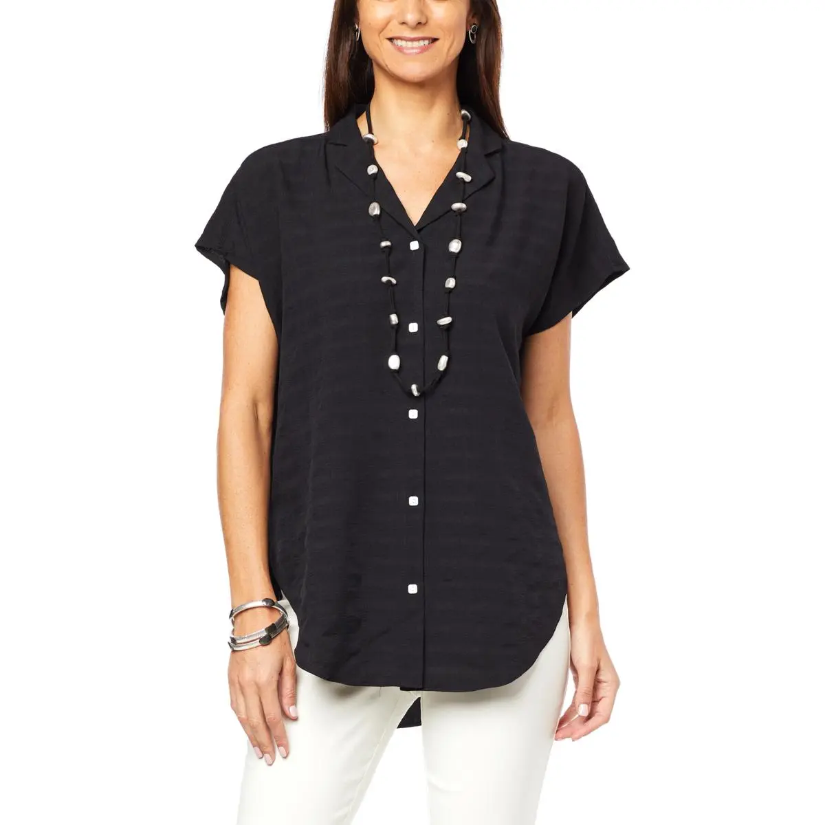 "As Is" WynneLayers Pucker Plaid Button-Front Shirt 3 "As Is" WynneLayers Pucker Plaid Button-Front Shirt