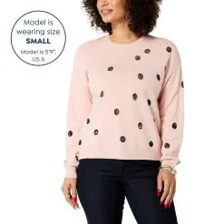 "As Is" WynneLayers SoftKNIT Distressed Dot Sweater -Dresses Shop as is wynnelayers softknit distressed dot sweater d 20230130161816337837742 alt13