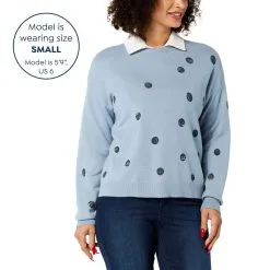 "As Is" WynneLayers SoftKNIT Distressed Dot Sweater -Dresses Shop as is wynnelayers softknit distressed dot sweater d 20230130161816693837742 alt12
