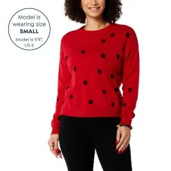 "As Is" WynneLayers SoftKNIT Distressed Dot Sweater -Dresses Shop as is wynnelayers softknit distressed dot sweater d 20230130161816917837742 alt11