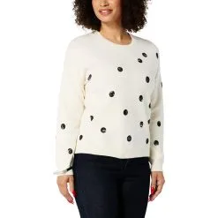 "As Is" WynneLayers SoftKNIT Distressed Dot Sweater