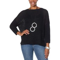 "As Is" WynneLayers Unstructured Open Stitch Sweater