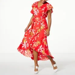 C Wonder By Christian Siriano Faux Wrap Dress