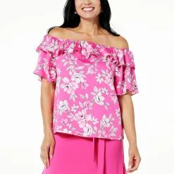 C Wonder By Christian Siriano Off The Shoulder Flounce Blouse
