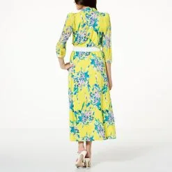 C Wonder By Christian Siriano Puffed Sleeve Mixed Media Maxi Dress -Dresses Shop c wonder by christian siriano puffed sleeve mixed media d 2023041111440998829700 alt1