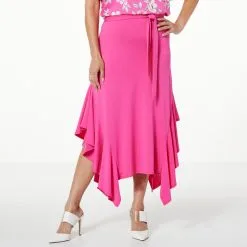 C Wonder By Christian Siriano Travel Jersey Maxi Skirt