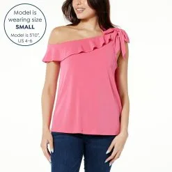 Colleen Lopez Bow-Tie Shoulder Top -Dresses Shop colleen lopez bow tie shoulder top d 20230421150206683827940 alt11