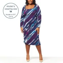 Colleen Lopez Long Sleeve Printed Knit Midi Dress -Dresses Shop colleen lopez long sleeve printed knit midi dress d 2022082912520546804008 alt20