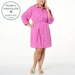 Colleen Lopez Luxe Cotton Eyelet Shirt Dress -Dresses Shop colleen lopez luxe cotton eyelet shirt dress d 2023042511511735828651 alt21