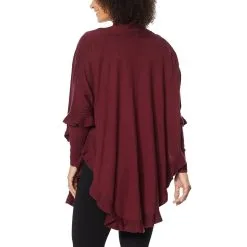 Colleen Lopez Open Front Ruffle Poncho Sweater -Dresses Shop colleen lopez open front ruffle poncho sweater d 2021011809153677731238 alt1