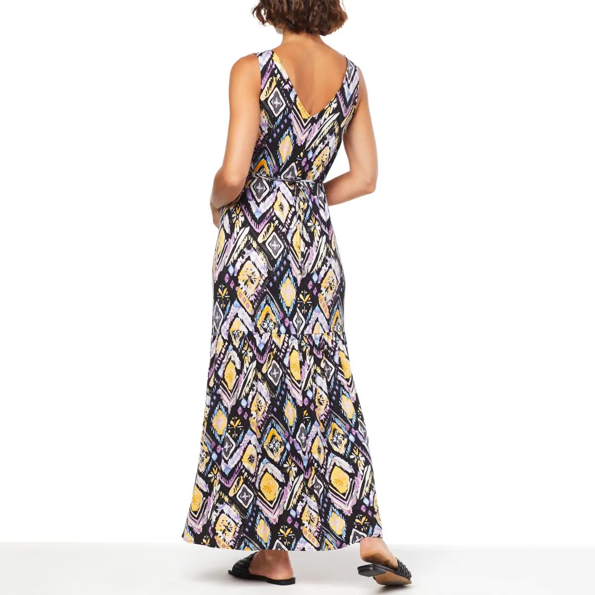 Colleen Lopez Printed Drawstring Maxi Dress 4 Colleen Lopez Printed Drawstring Maxi Dress - Image 2