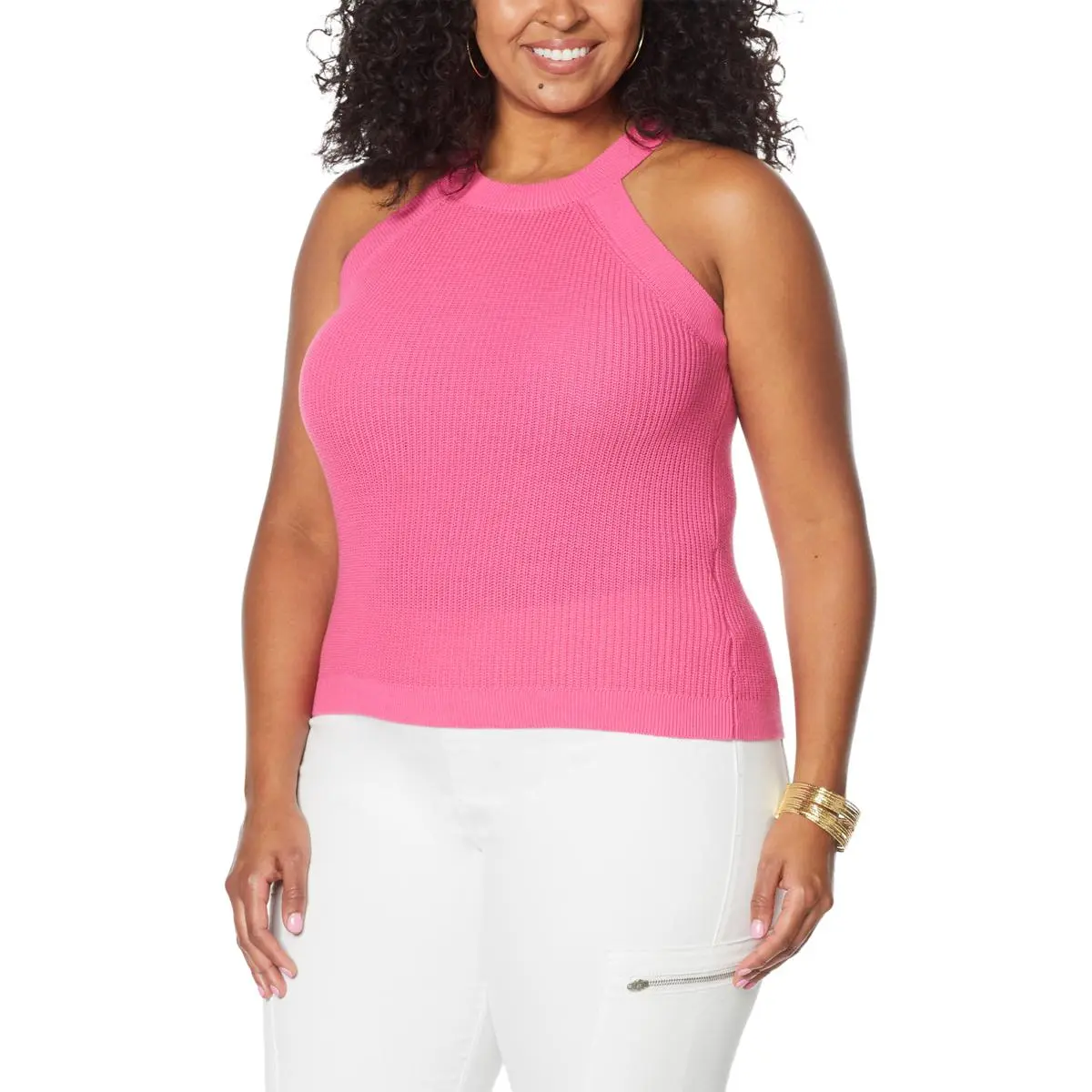 DAVID David Meister Halter Sweater Tank Top 4 DAVID David Meister Halter Sweater Tank Top - Image 2